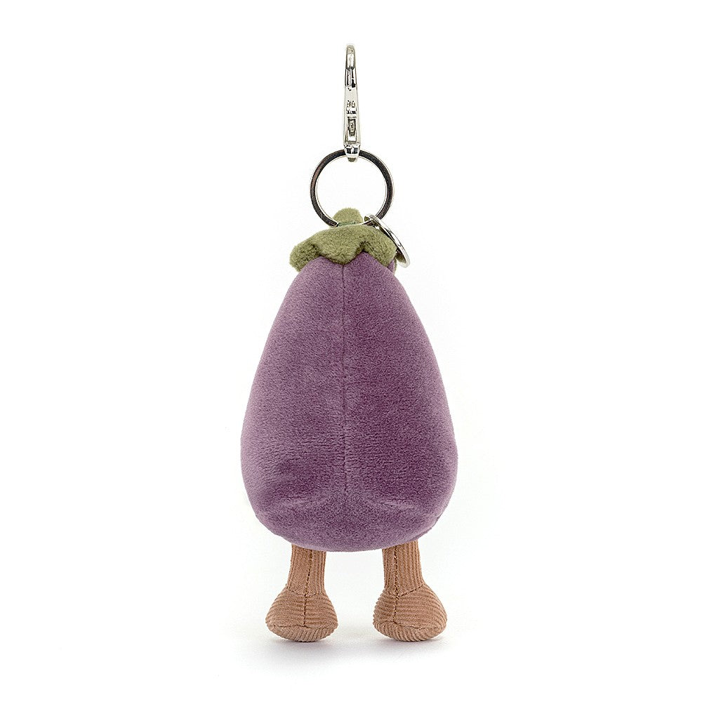 Jellycat Eggplant Keychain|Vivacious Vegetable Aubergine Bag Charm 12cm