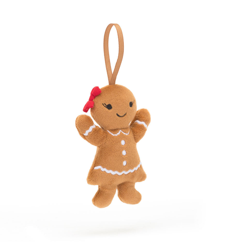 Jellycat 薑餅人吊飾 | Festive Folly Gingerbread Ruby 10cm