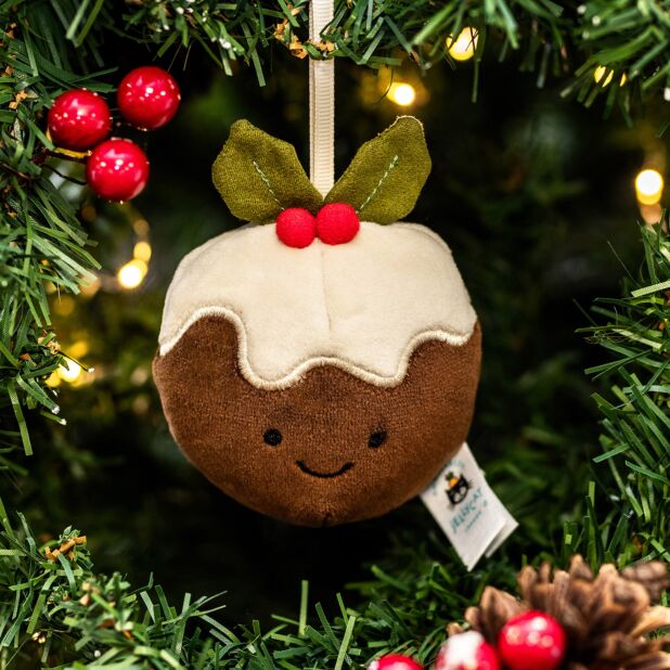 Jellycat Christmas Pudding | Festive Folly Christmas Pudding 7.5cm