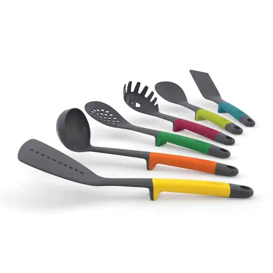 Joseph Joseph Elevate™ Carousel 6-Piece Kitchen Tool Set - Rainbow | Elevate™ Carouse with Rotating Storage Stand - Rainbow