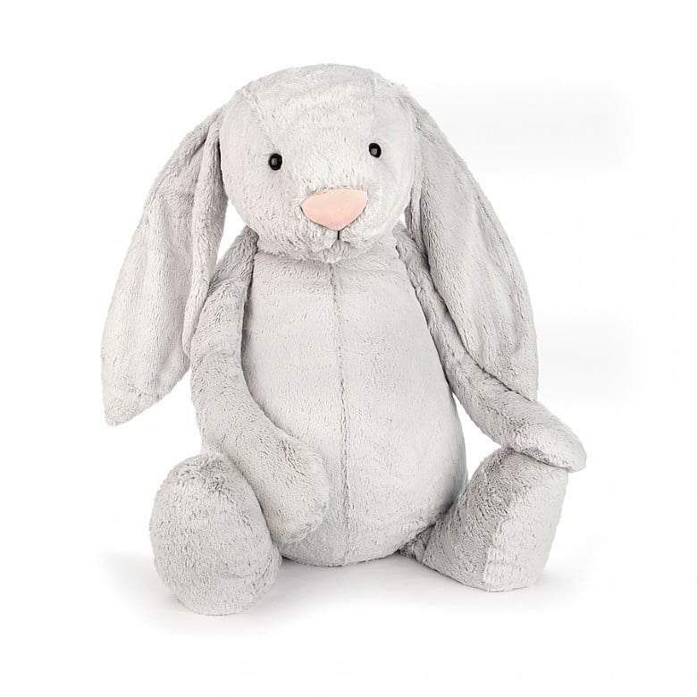 JELLYCAT BASHFUL 經典兔子-灰色 | BASHFUL BUNNY MEDIUM SOFT TOY 108 cm - Grey