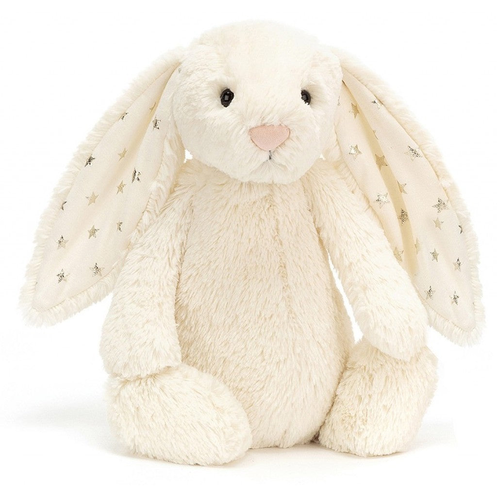 Jellycat  小號星星兔子毛絨玩具31厘米 - 米白色 Jellycat Bashful Twinkle Bunny Soft Toy 31cm - Cream